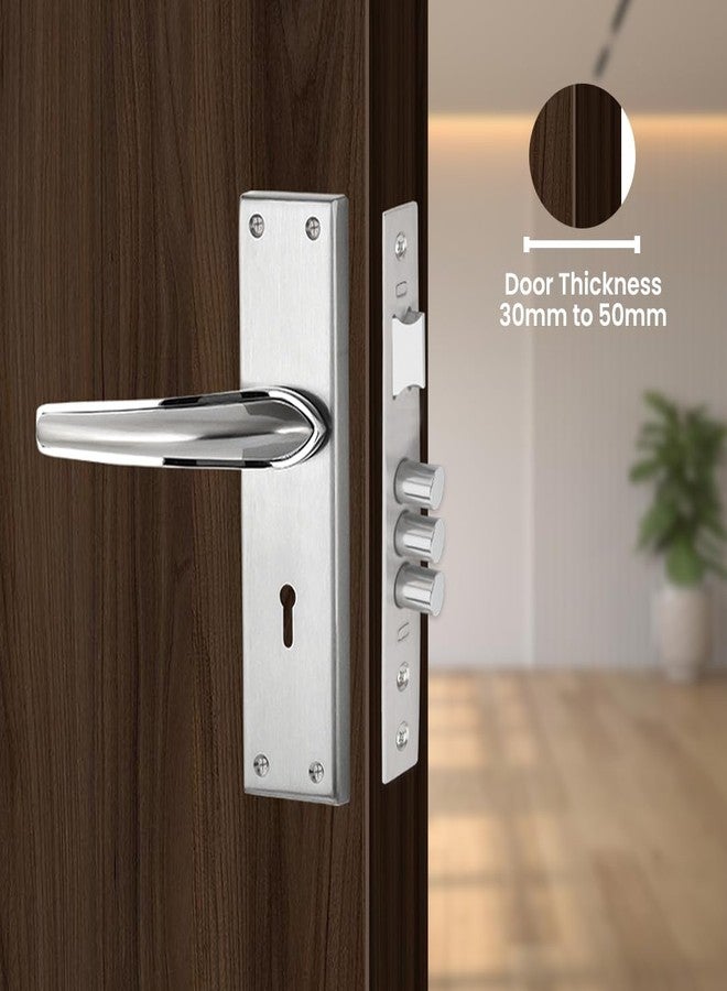 Link Infynia Mortise Lock |for Main & Internal Door in Residential & Commercial Spaces | 8 Inches Heavy Duty Handle Set with Both Side Key Access, 3 Keys,6 Lever Lock Body |SS Finish|2 Years Warranty - Image 2